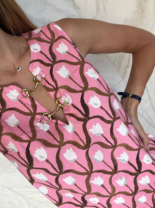 Buckle Dress Custom Pink