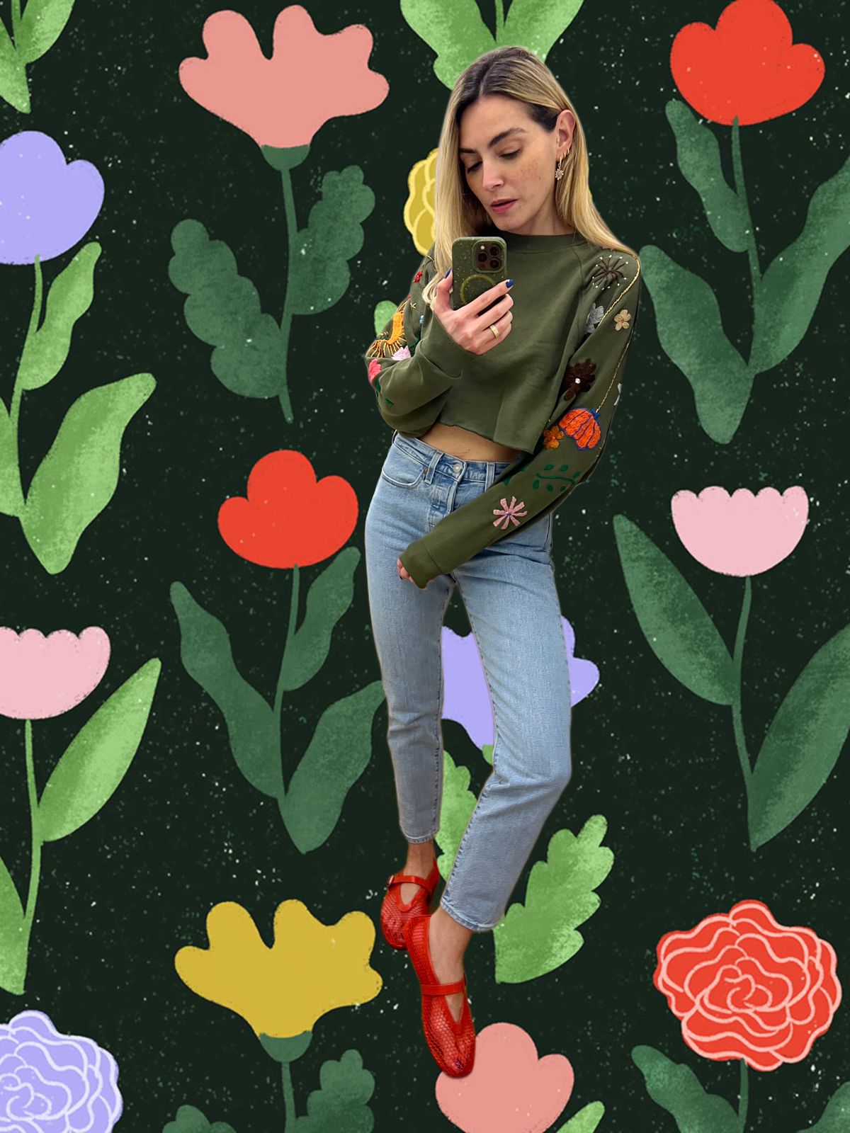 We Bloomin' Cropped Sweater x Tanya