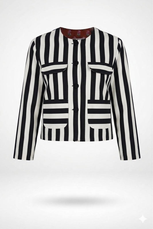 X Rana Reversible Striped Jacket