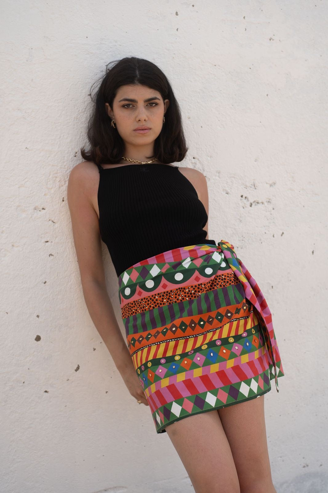 X Rana Embellished Wrap Skirt