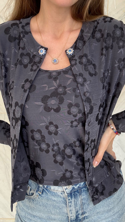 The Double. cardigan set