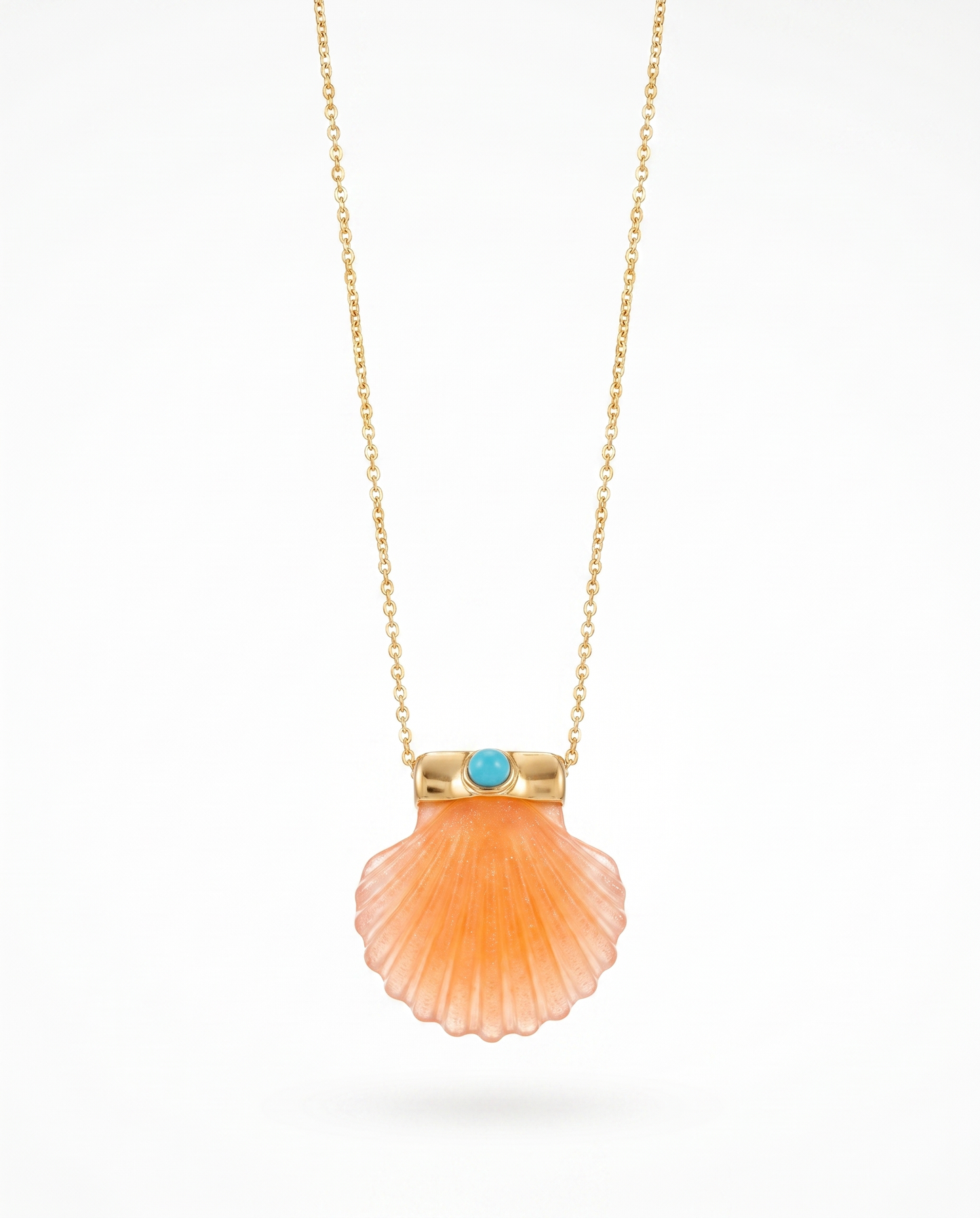 X L’Atelier Nawbar mini shell necklace - Coral Pink