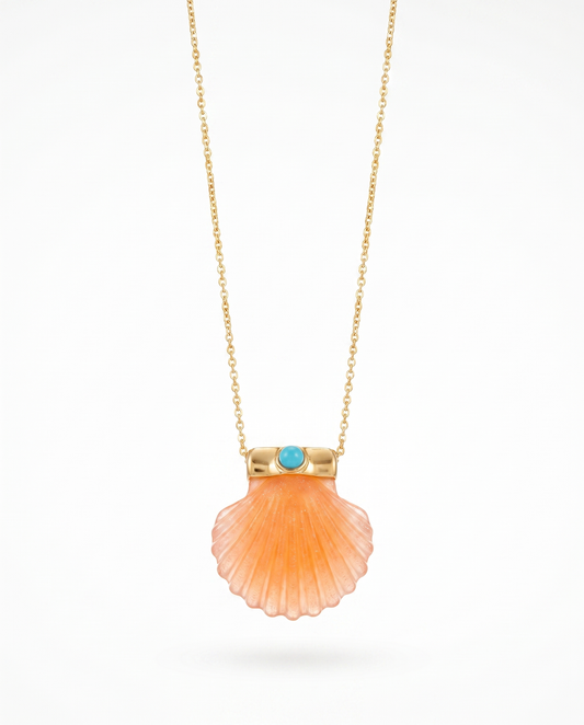 X L’Atelier Nawbar mini shell necklace - Coral Pink