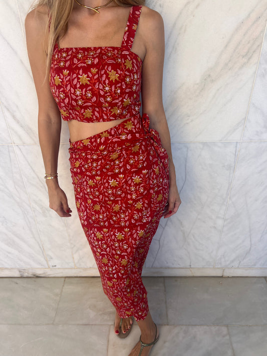 Anya Wrap skirt set