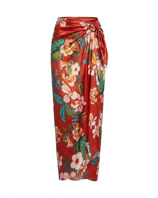 Red floral bella Sarong
