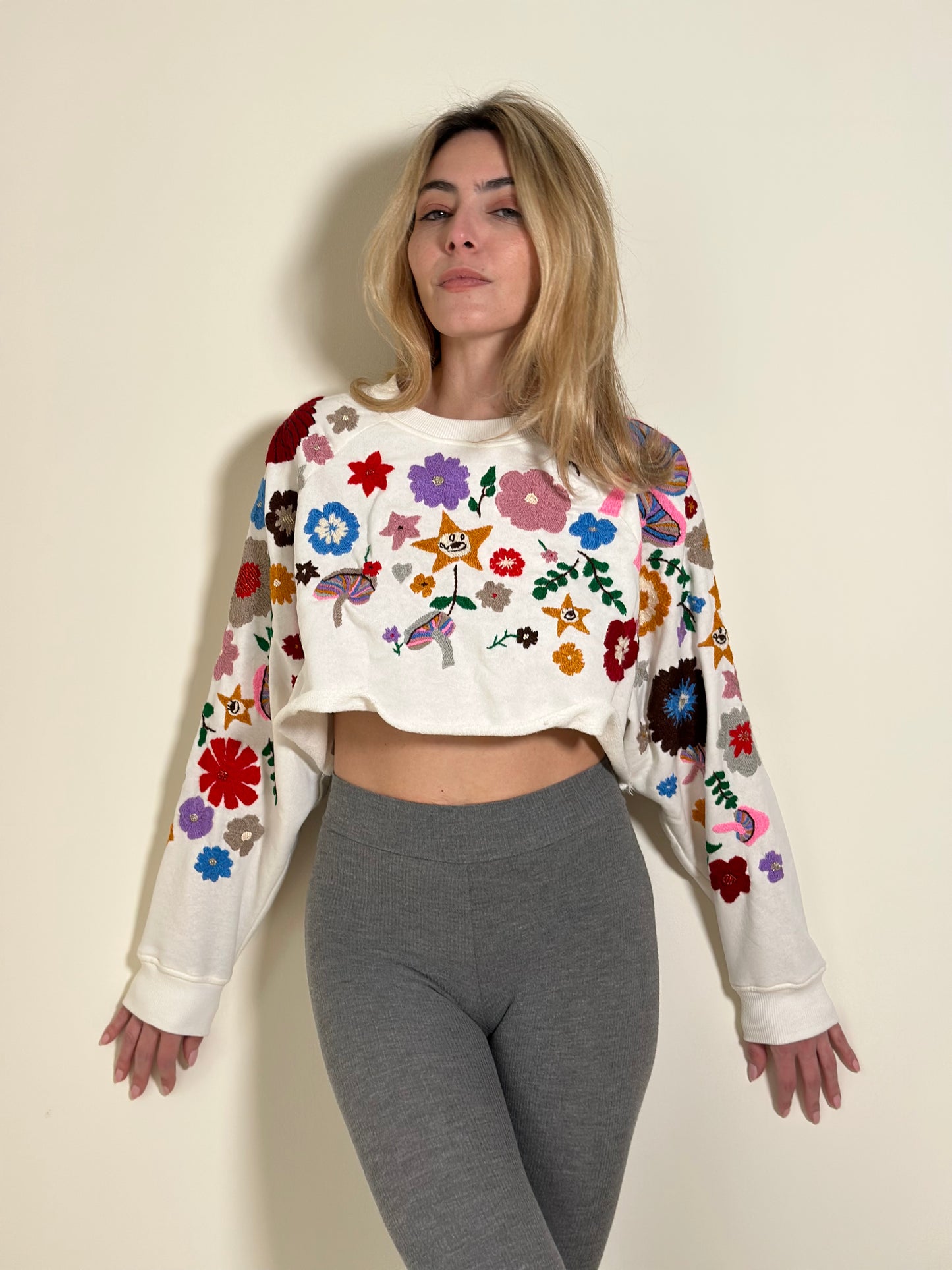 We Bloomin' Cropped Sweater x Tanya