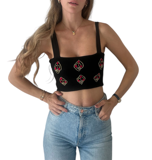 Embroidered Tank Top