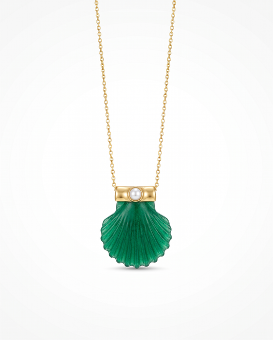 X L’Atelier Nawbar mini shell necklace - Green