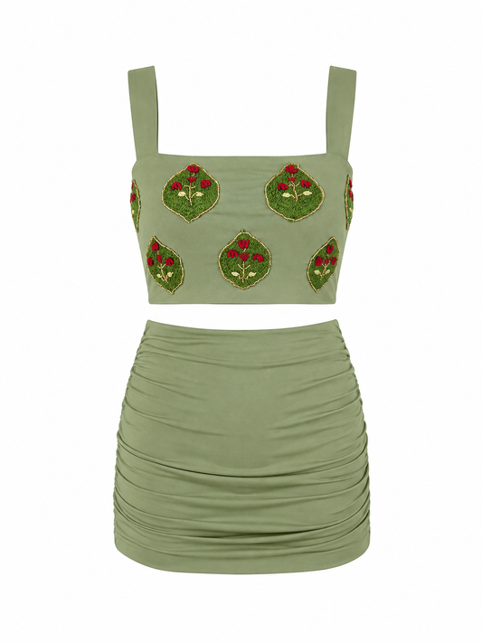 Wild Rose Set - Green