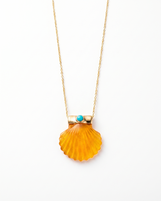 X L’Atelier Nawbar mini shell necklace - Amber