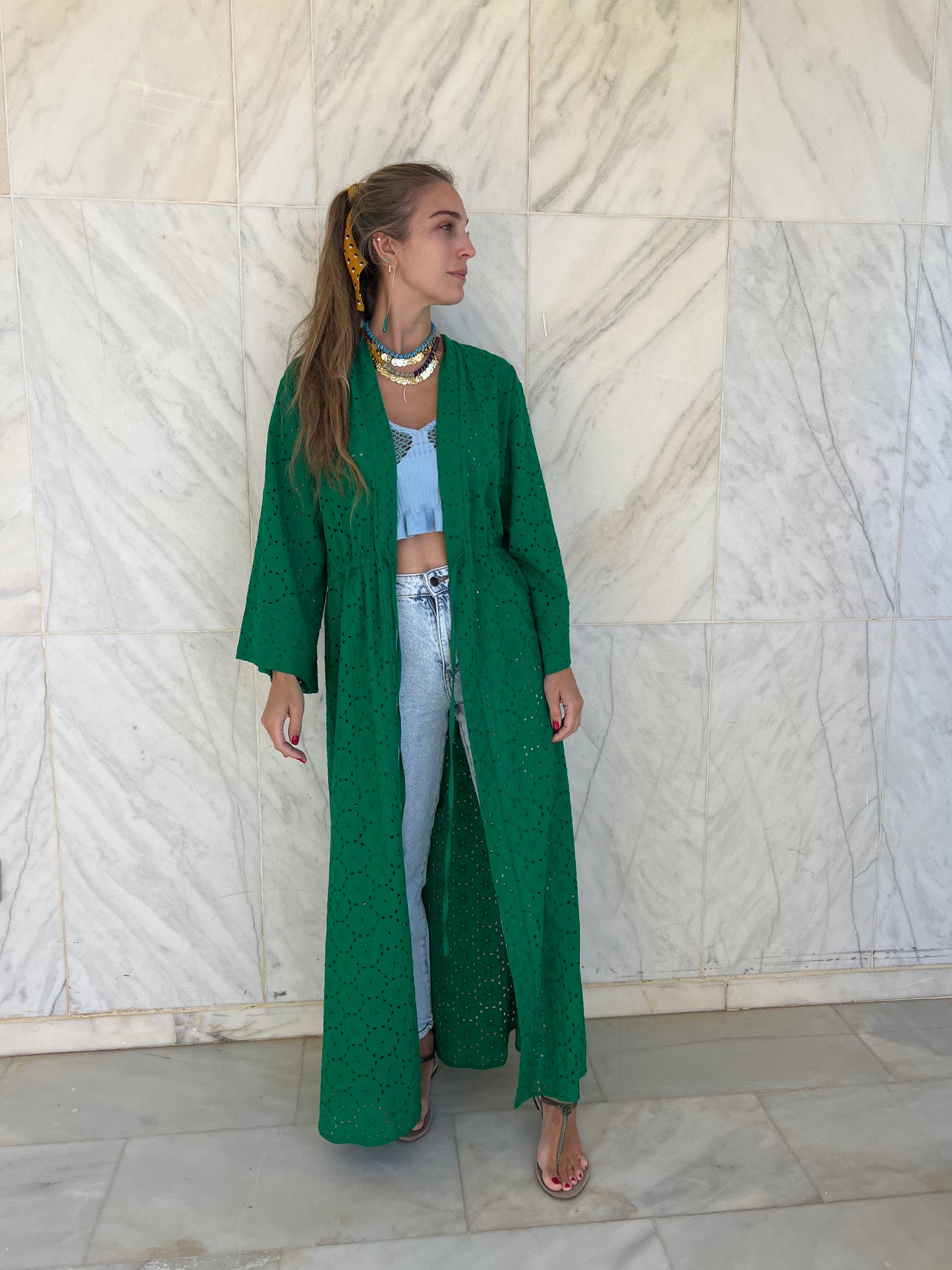 Summer Broderie Kimono