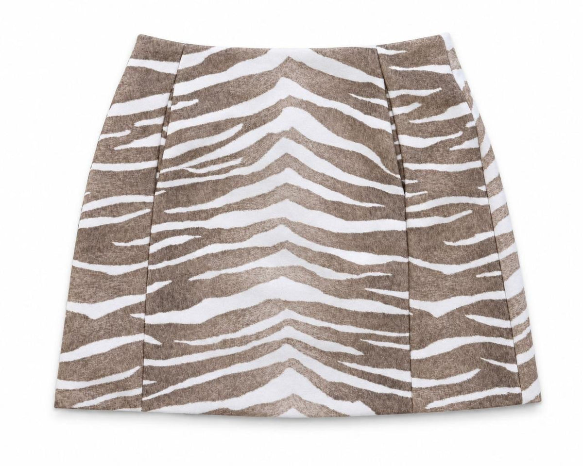 X Rana Skirt - Zebra White - product view