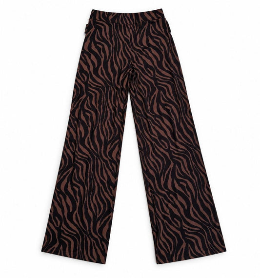 X Rana Straight Pants  - Zebra Black / Brown - product view