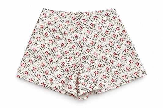 X Rana Mini Shorts - Geometric green - product view