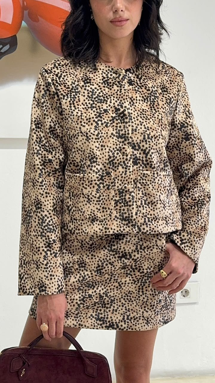 X Rana Skirt - Cheetah - styling and detail view