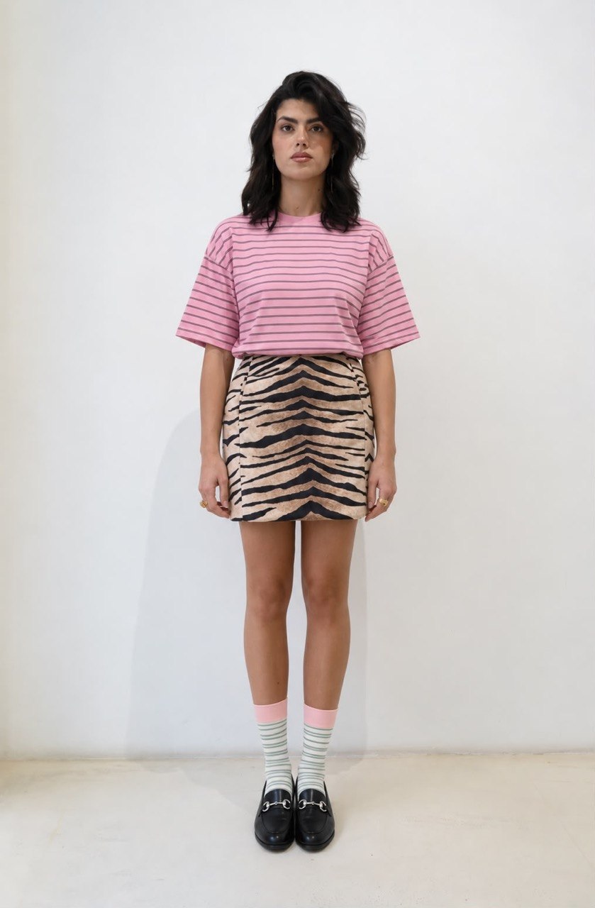 X Rana Skirt - Tiger Black - styling and detail view