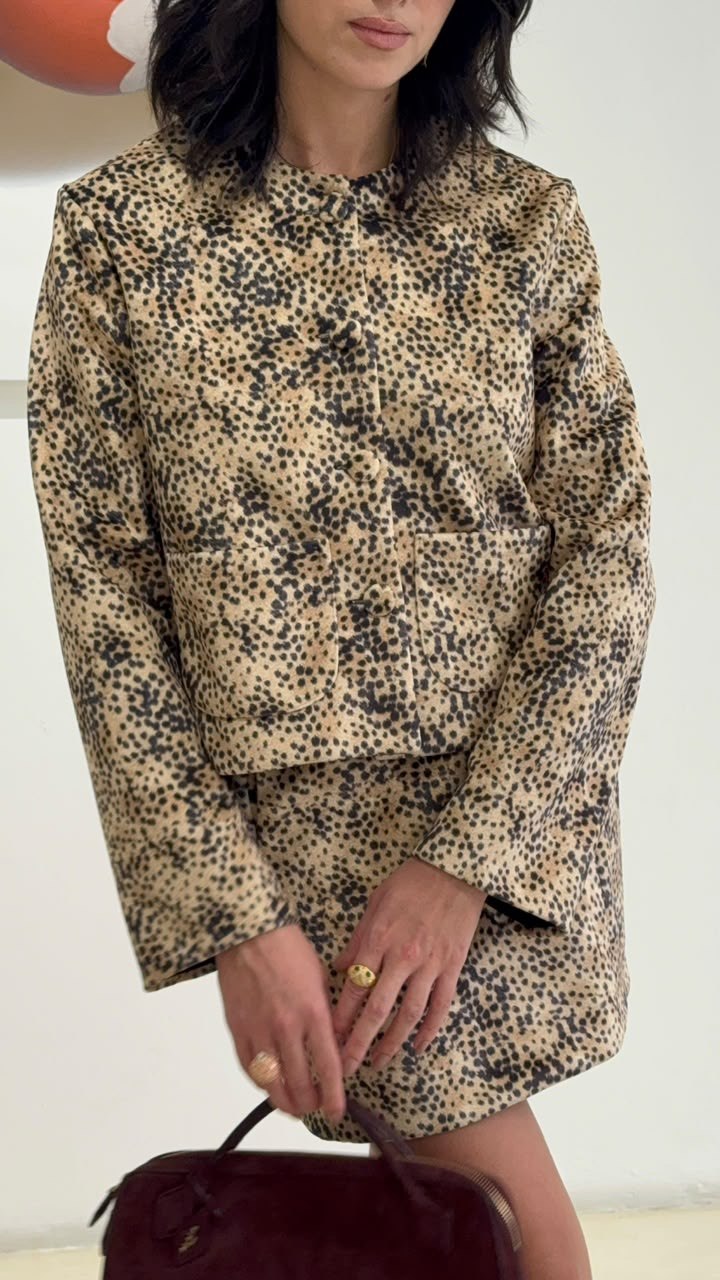 X Rana OG Jacket - Cheetah - styling and detail view