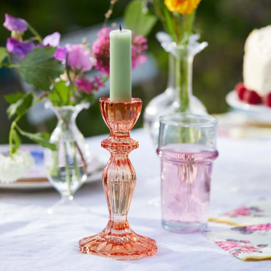 Boho Glass Candle Holder