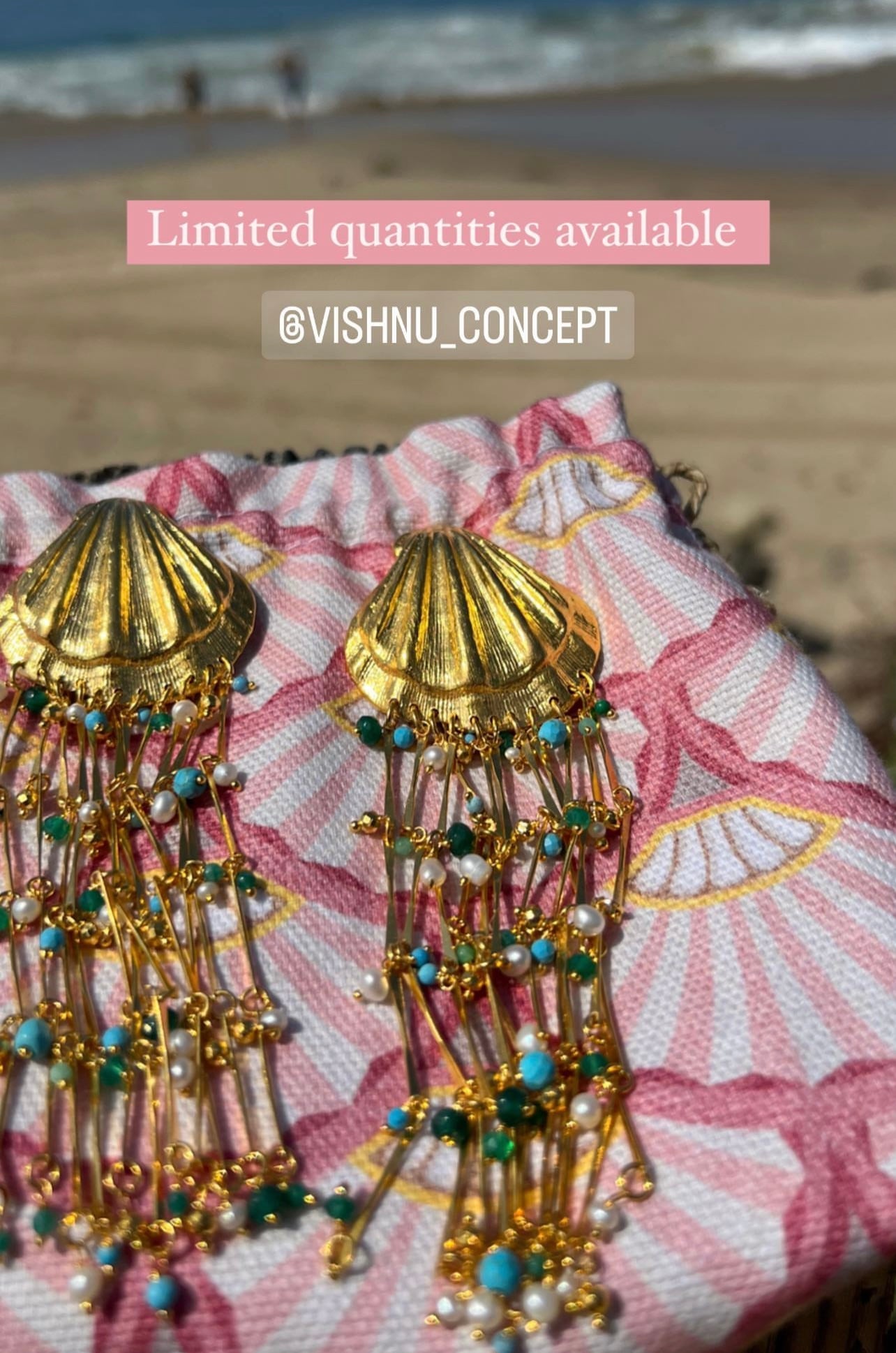 Dangling Mermaid Shell Earrings X Vishnu